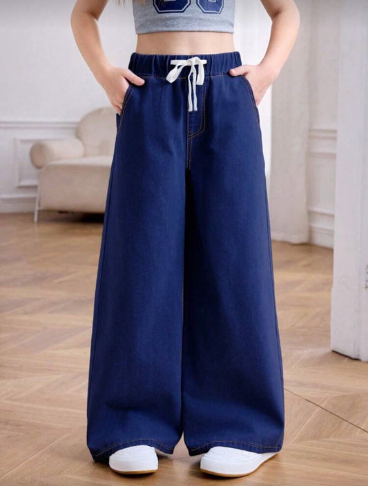 JEAN DENIM AMARRE CINTURA ELÁSTICO BLANCO #3