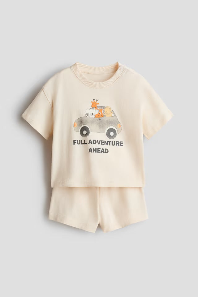 Conjunto Animalitos de la selva beige