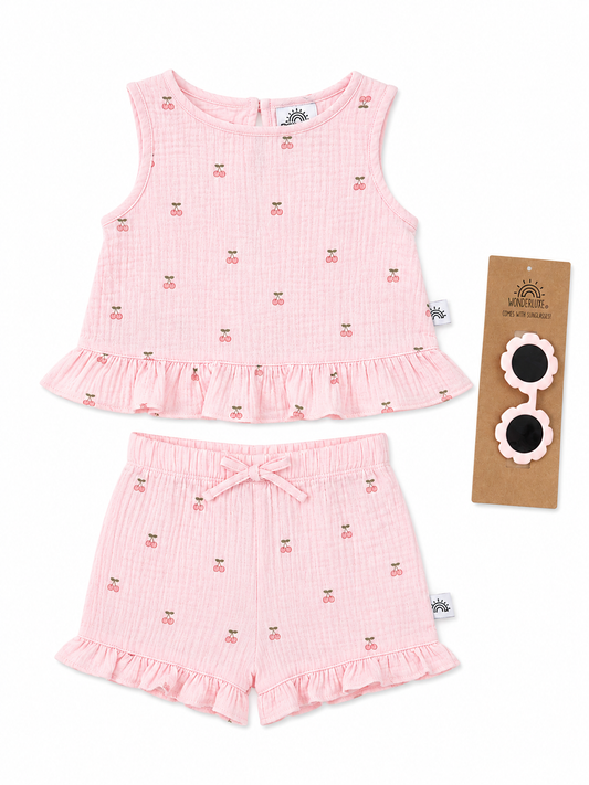 CONJUNTO ROSA CLASICO CON LENTES