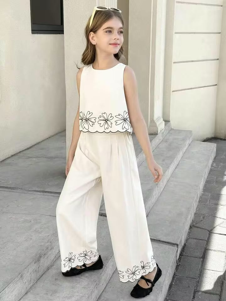 Conjunto Beige Floreal  Chongos espalda