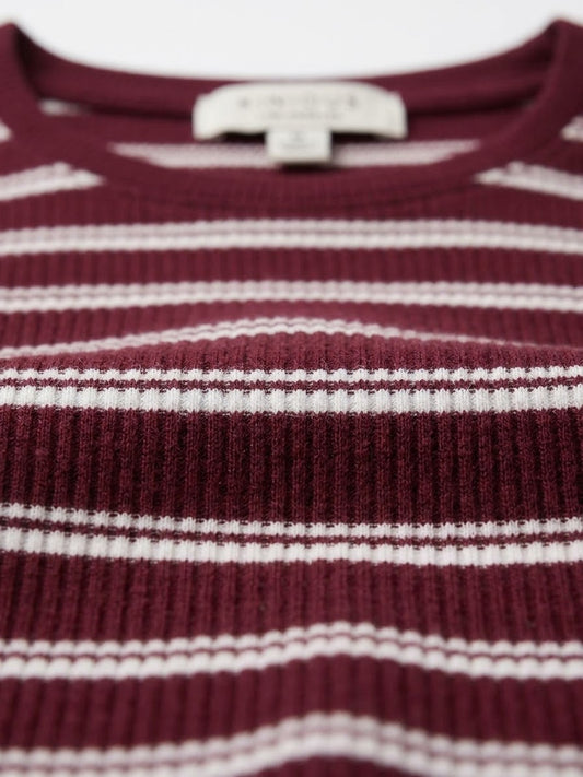 CAMISA RAYADA VINO KIRIOUS LOS ANGELES