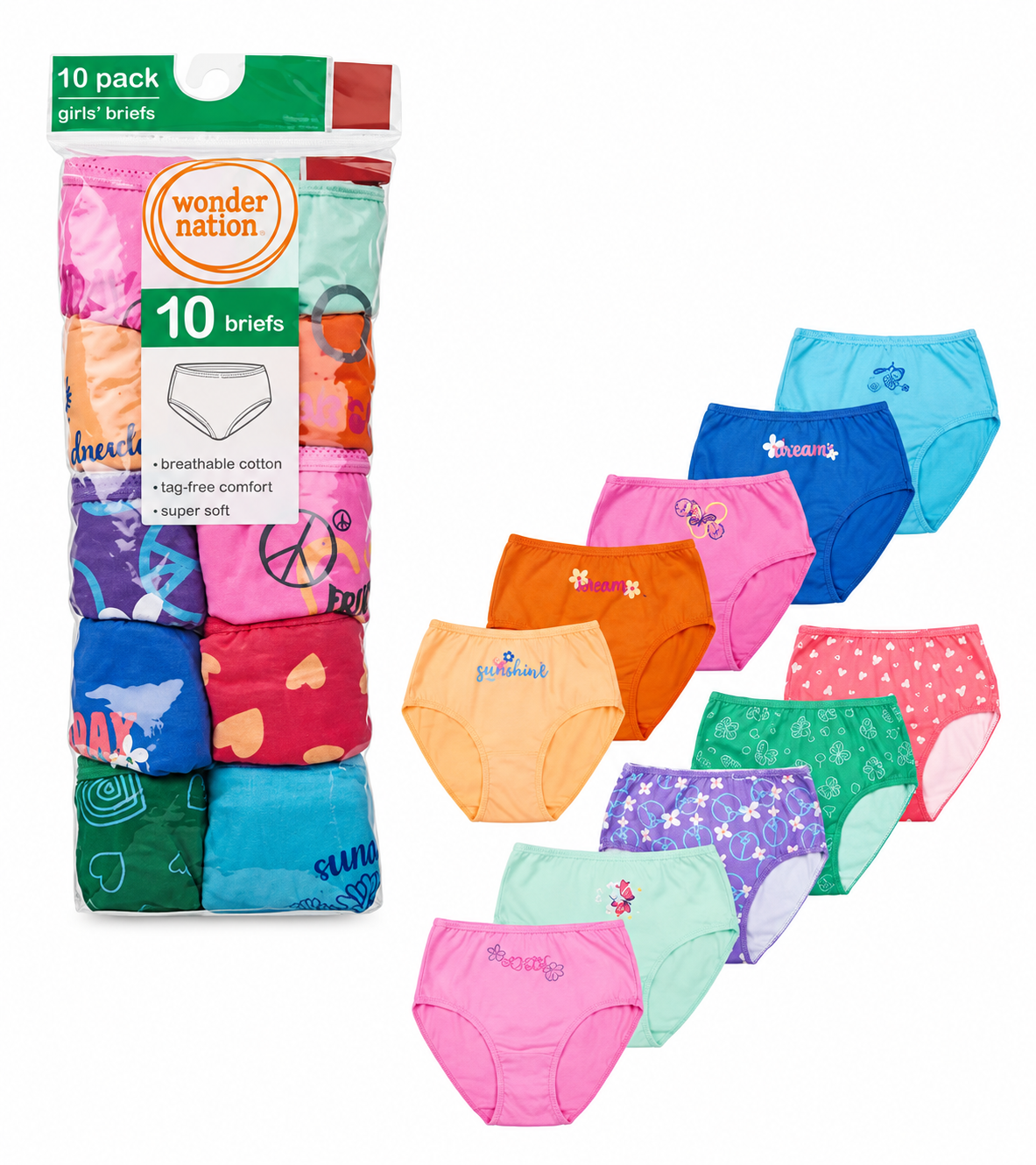 PAQUETE DE 10 PANTIES Wonder Nation