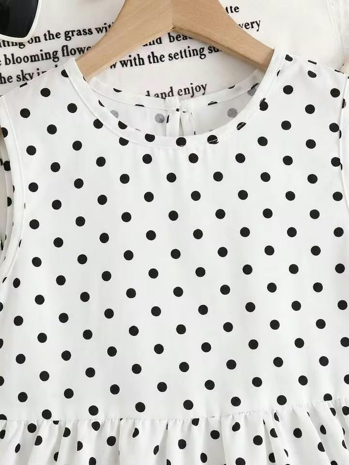 CONJUNTO BLANCO Y NEGRO ESTAMPADO CASUAL