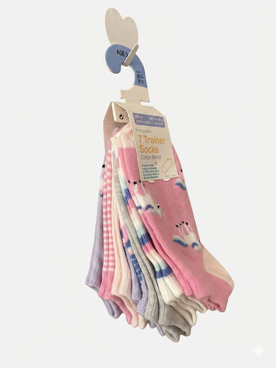 PAQUETE DE 7 PARES DE CALCETINES UNICORNIO