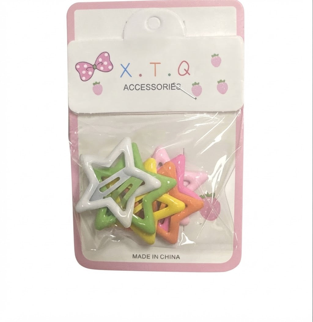 GANCHOS DE ESTRELLITAS COLORES