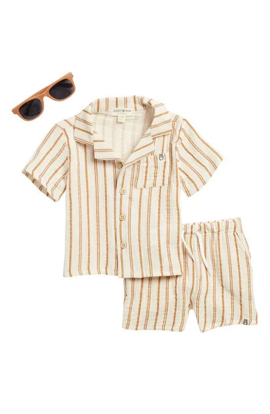 CONJUNTO 3 PIEZAS CAFÉ LINEAS