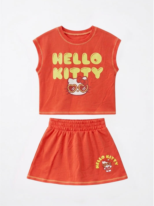 CONJUNTO SALMÓN HELLO KITTY