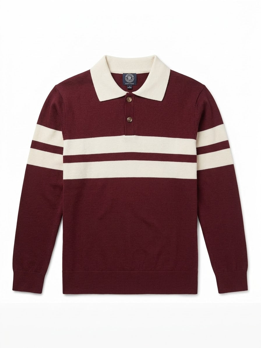 CAMISA POLO VINO MANGA LARGA