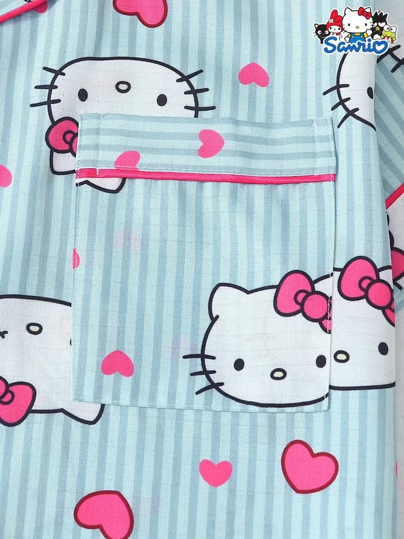PIJAMA SHORT AZUL HELLO KITTY