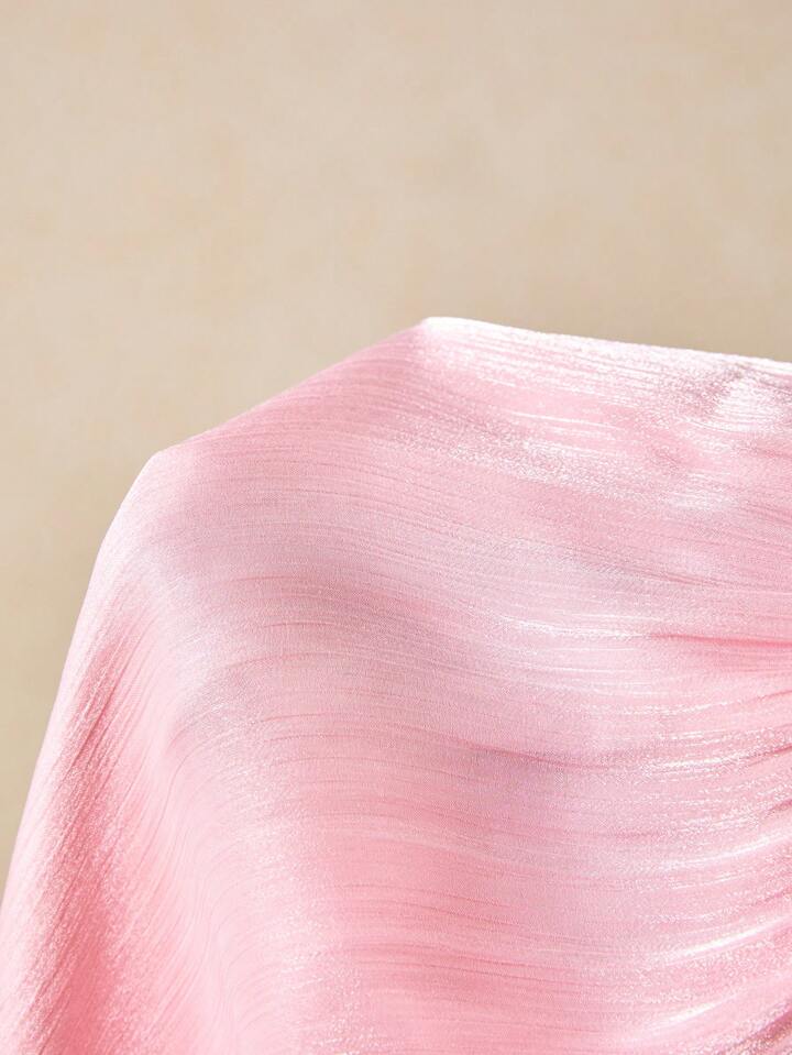 VESTIDO ELEGANTE ROSA CON MOÑO ESPALDA