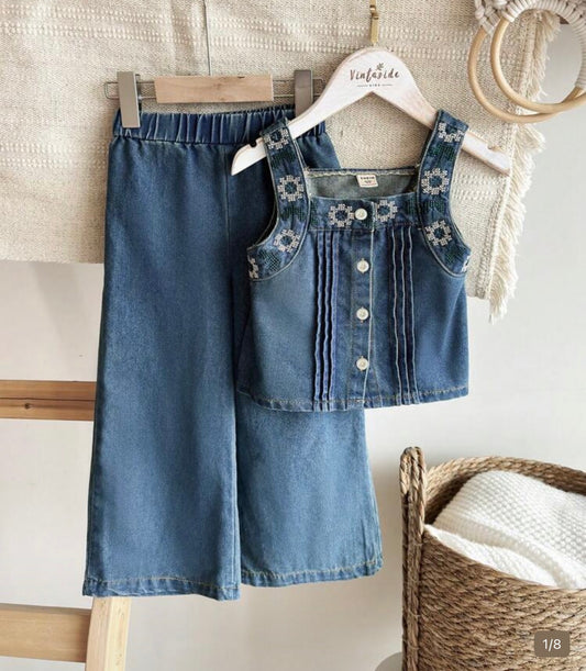 CONJUNTO DENIM CON BOTONES