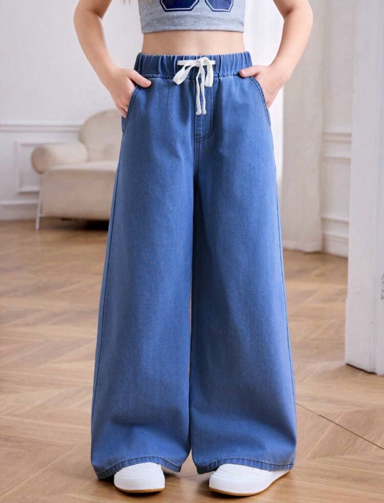 JEAN DENIM CORDON ELASTICO CINTURA