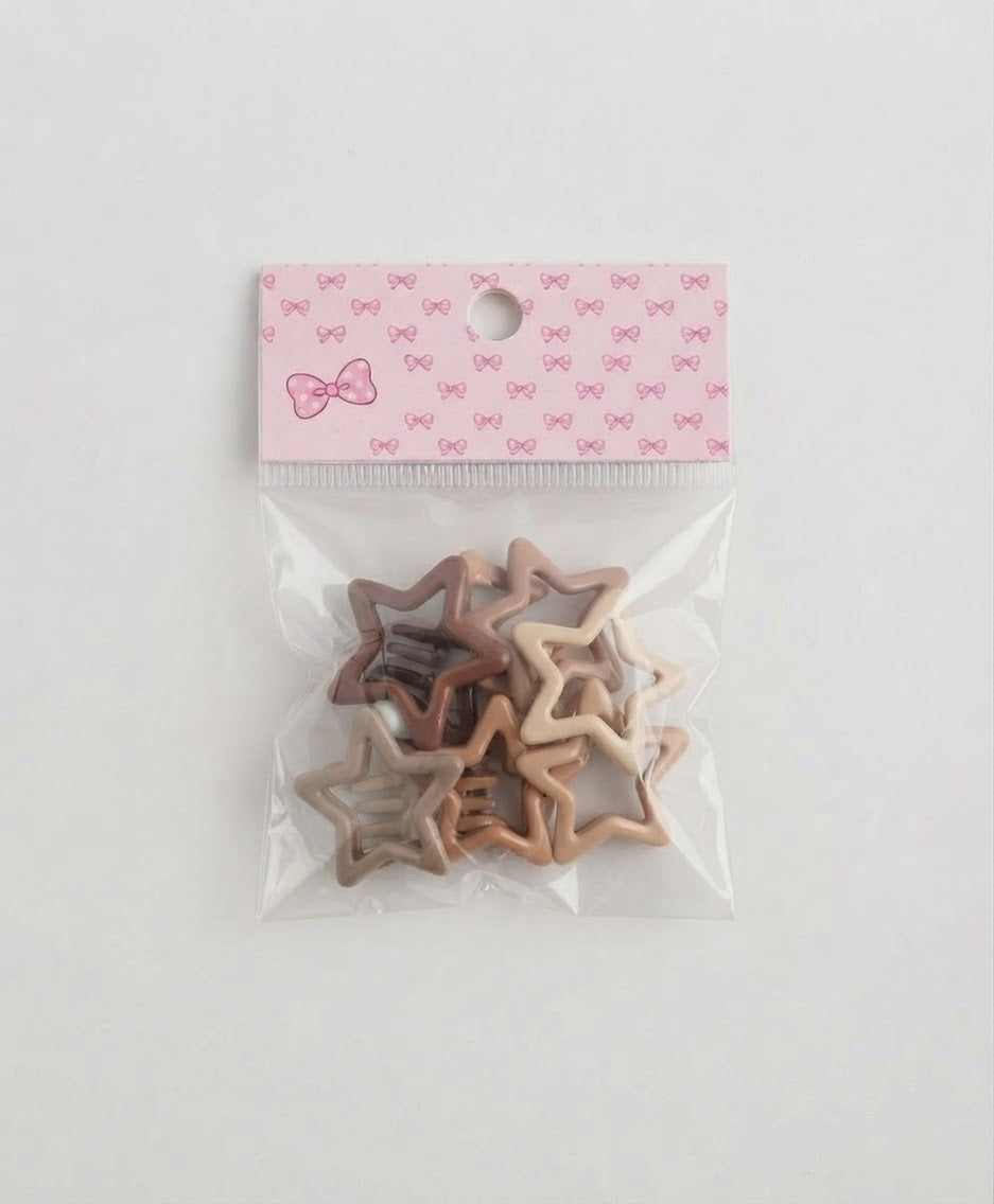 GANCHOS DE ESTRELLITAS CAFÉ