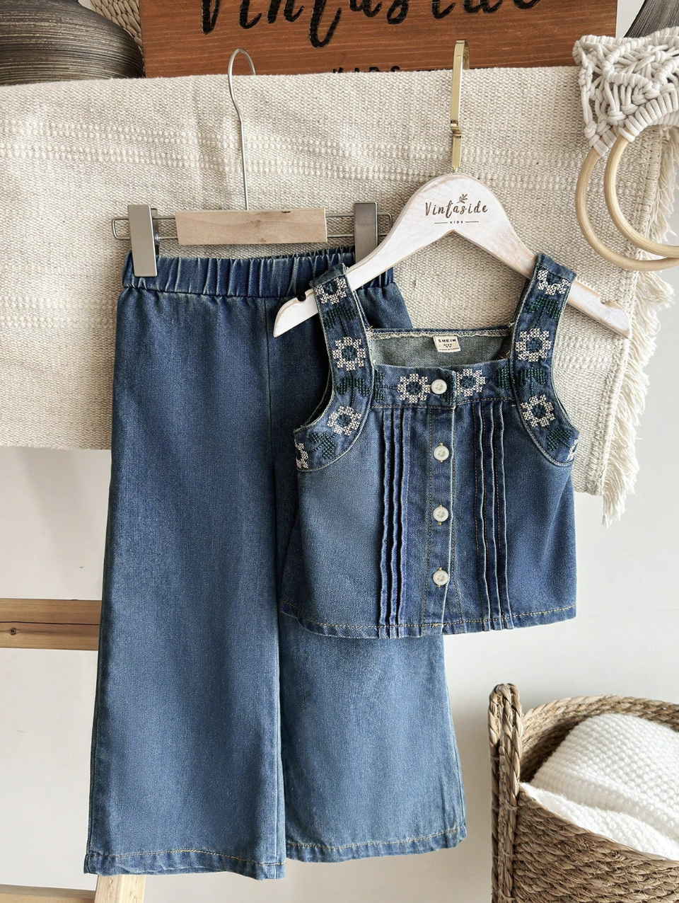 Conjunto pant y vest niña