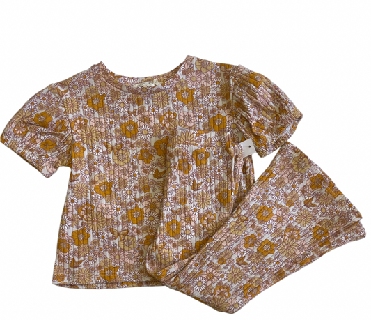 Conjunto Floreado Cafe