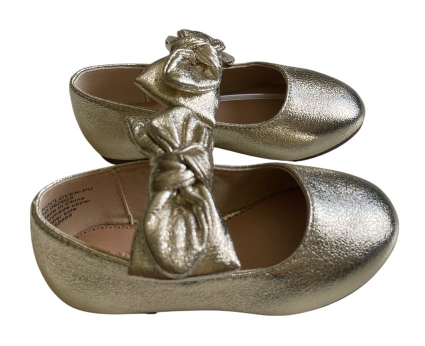 Flats Doradas con Moño