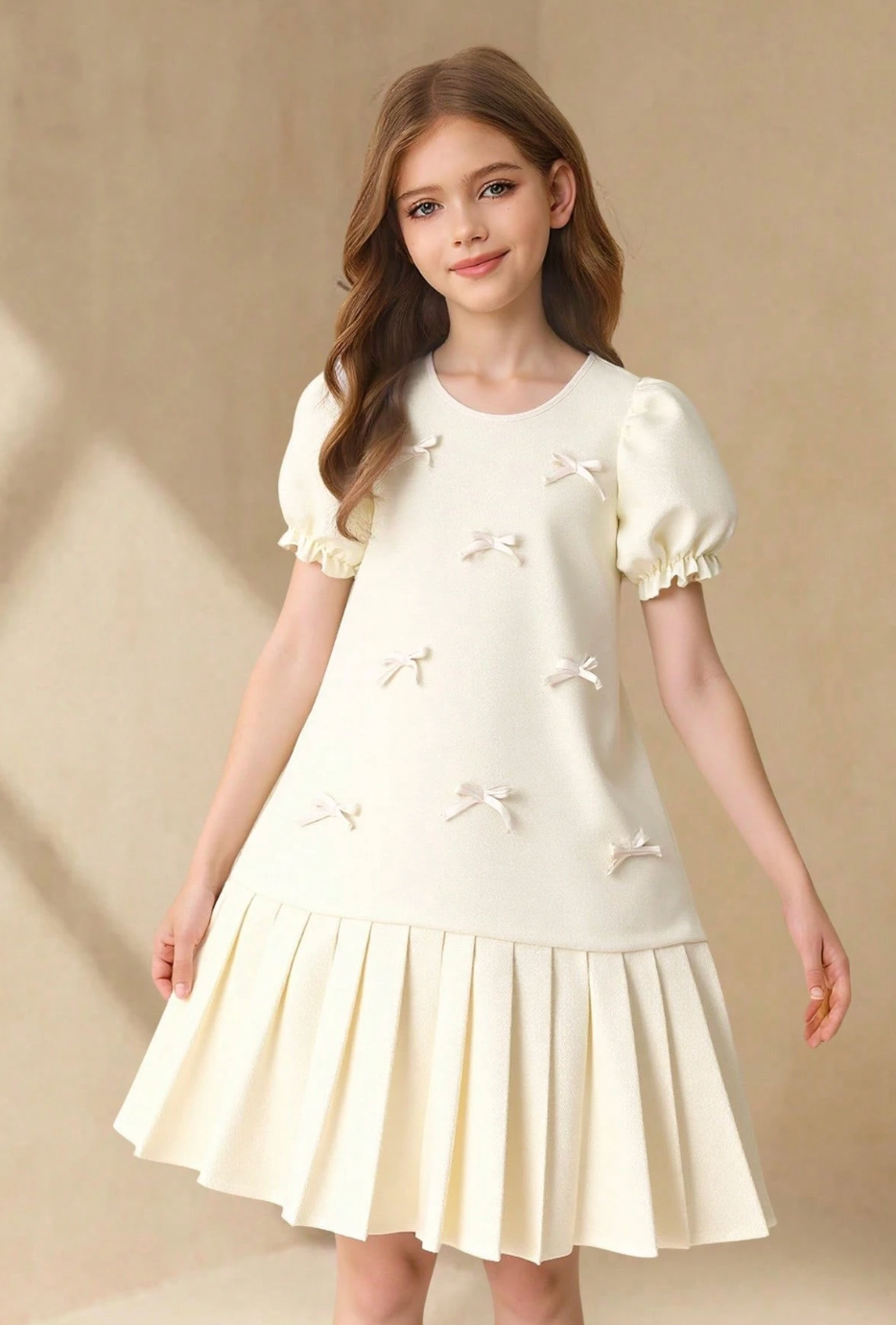 VESTIDO BLANCO CHONGUITOS Y PALETONES