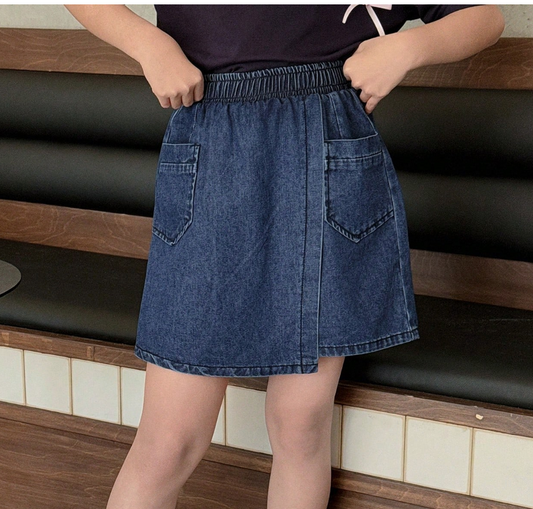 FALDA SHORT DENIM BOLSITAS