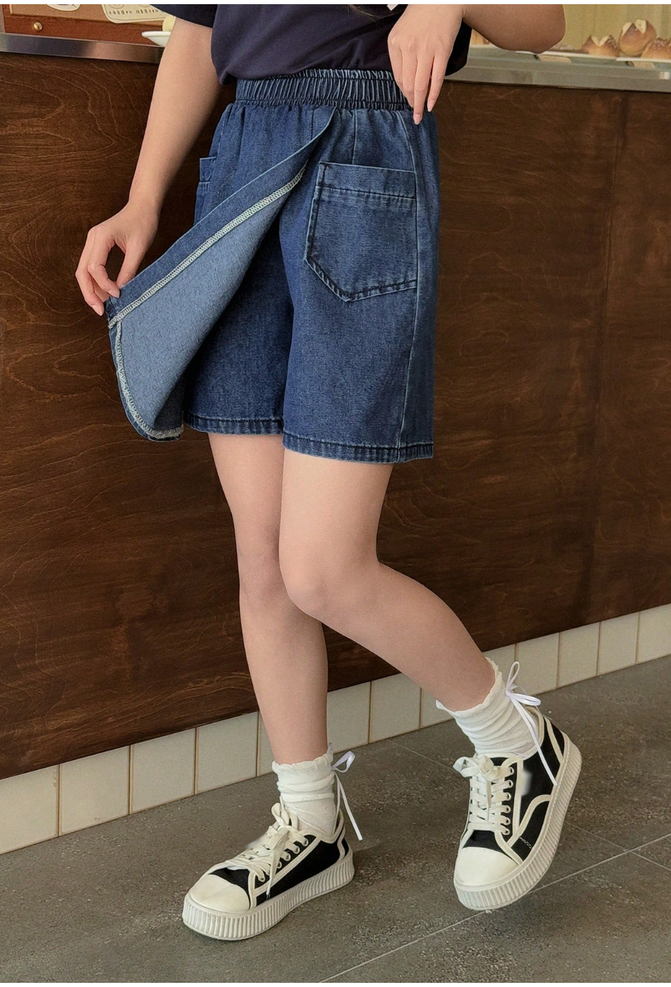 FALDA SHORT DENIM BOLSITAS