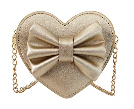 Cartera dorada de corazon