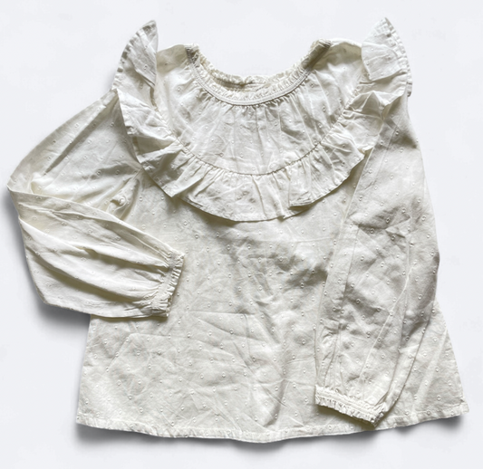 Camisa Manga Larga Cuello Peter Pan