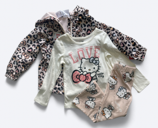 SET TRES PIEZAS HELLO KITTY