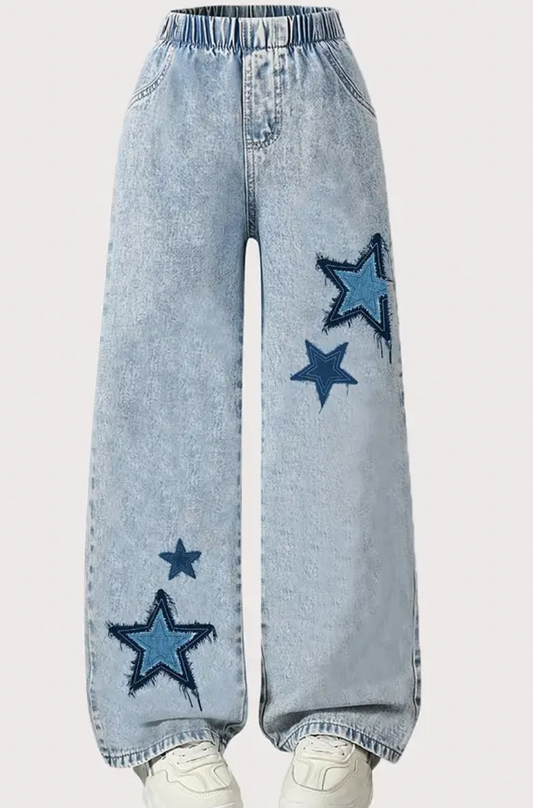 Jean ancho con Estrellas