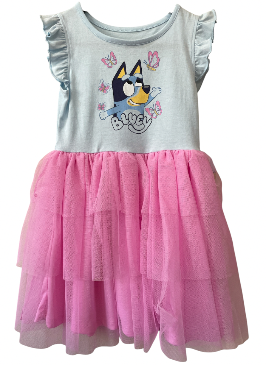 Vestido Bluey Tul Rosa