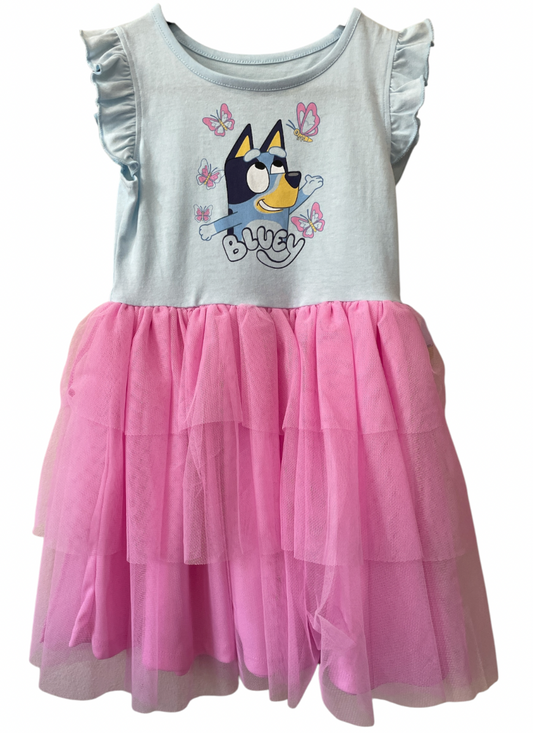 Vestido Bluey Tul Rosa
