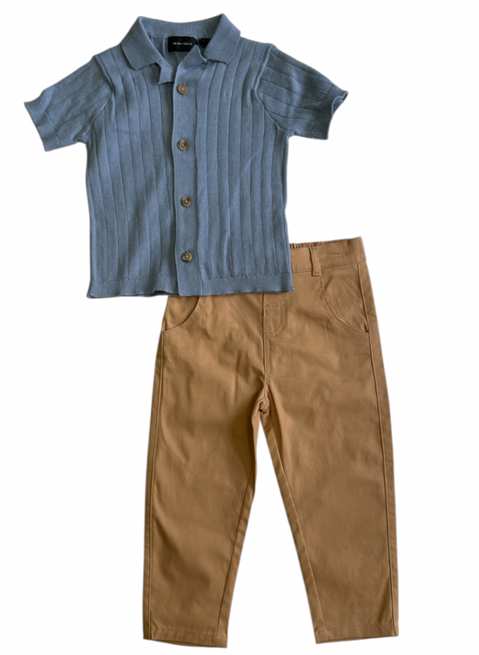 Conjunto Niño Pantalón Cafe