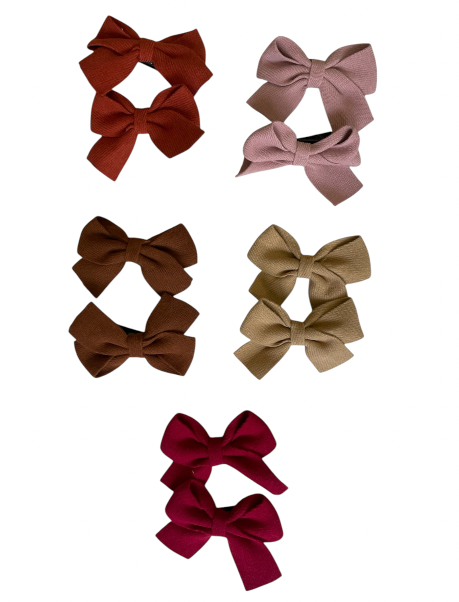 Set de 5 pares de moños pequeños