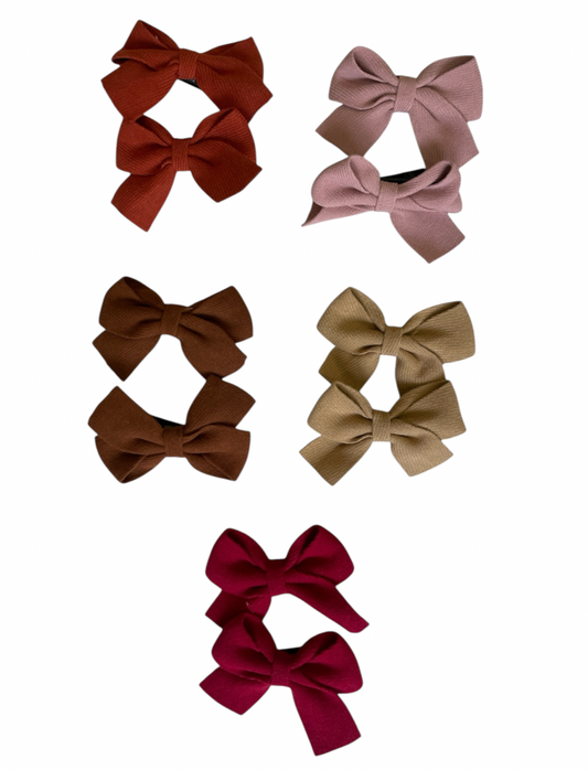 Set de 5 pares de moños pequeños