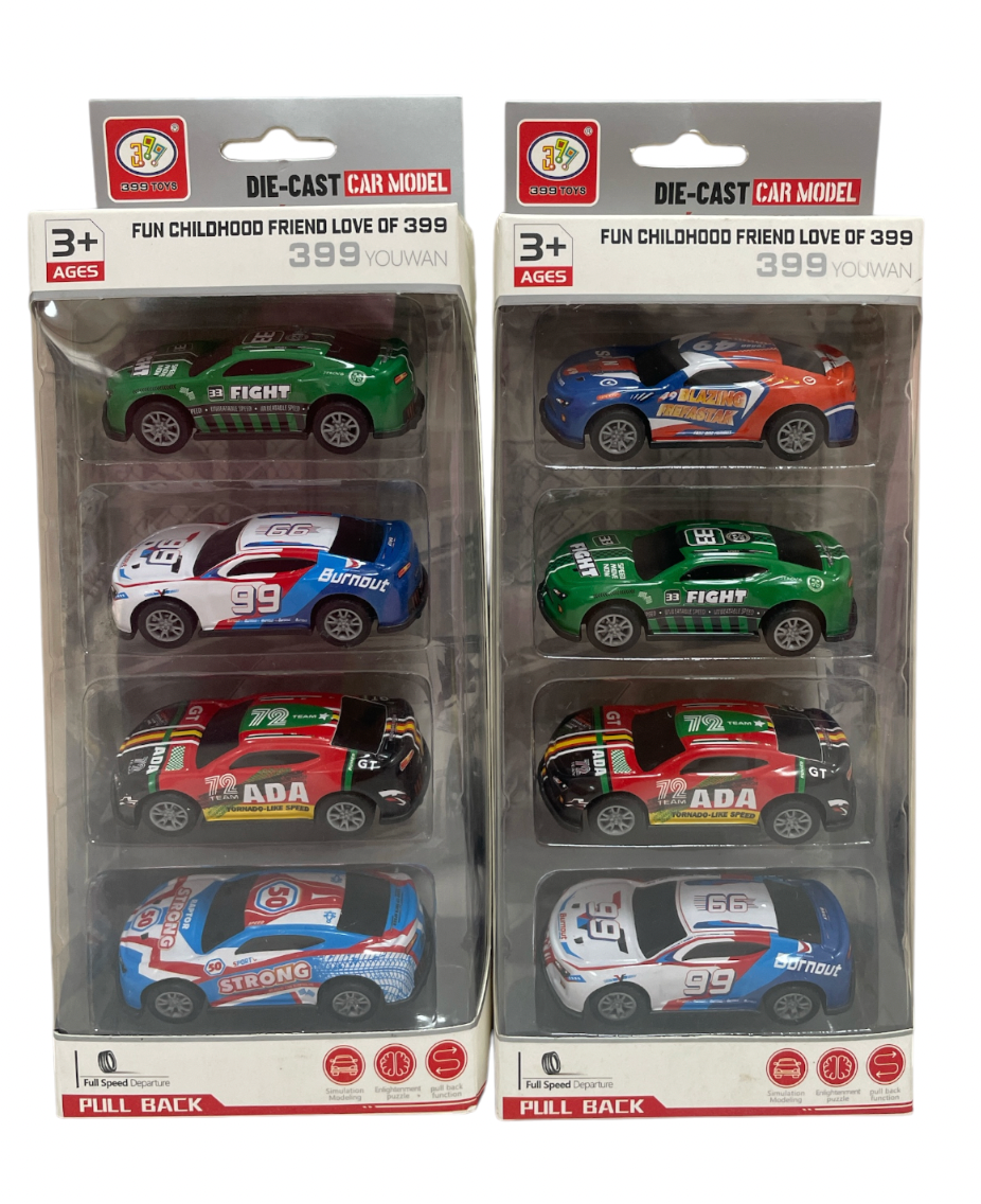 Juguete Set de 4 Carritos
