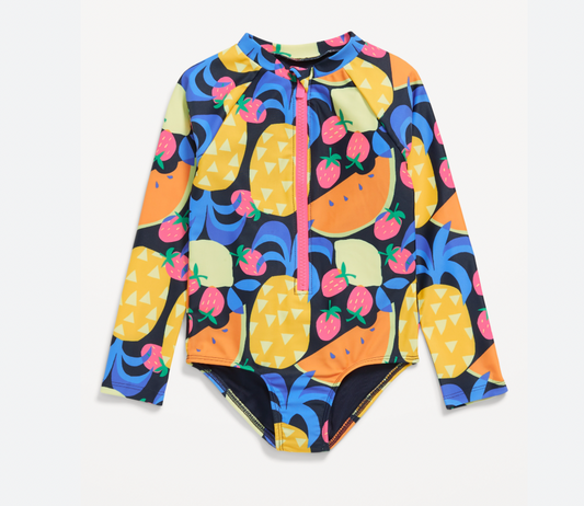 Traje de Baño Manga Larga de Frutas