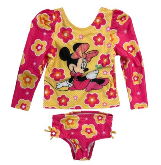 Traje de Baño 2 piezas Manga Larga de Minnie