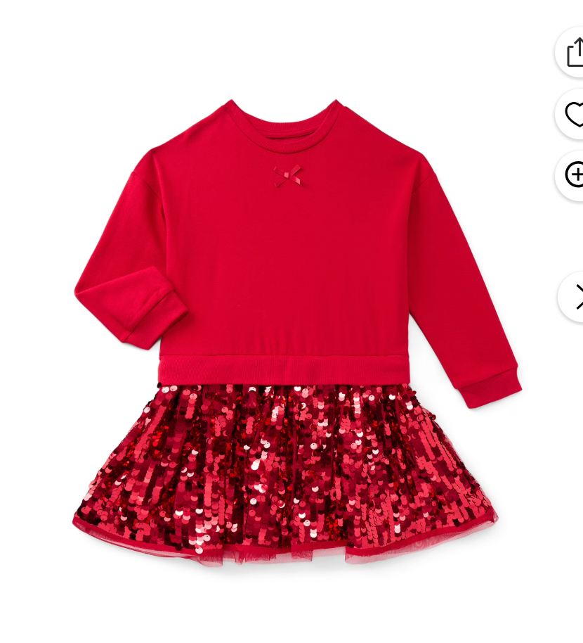 VESTIDO SUETER FALDA LENTEJUELAS ROJO
