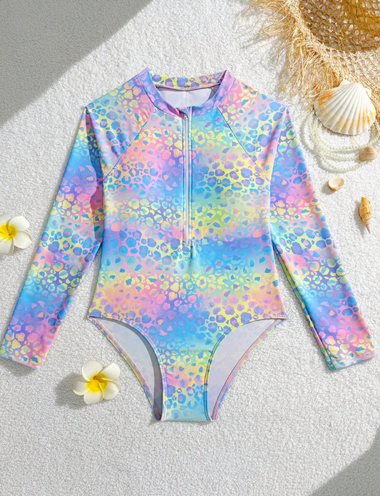 Traje de baño Animal print morado