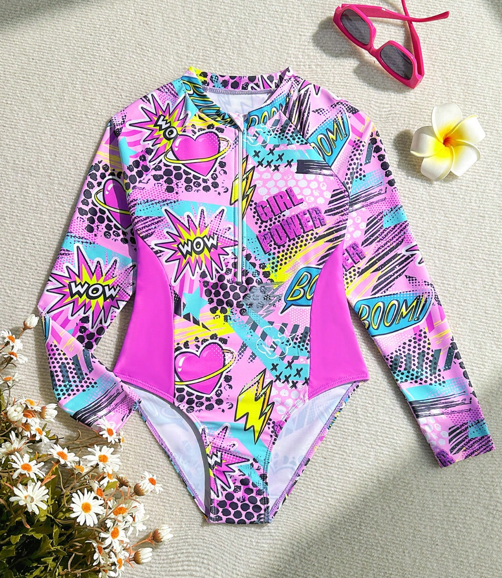 Traje de baño wow morado