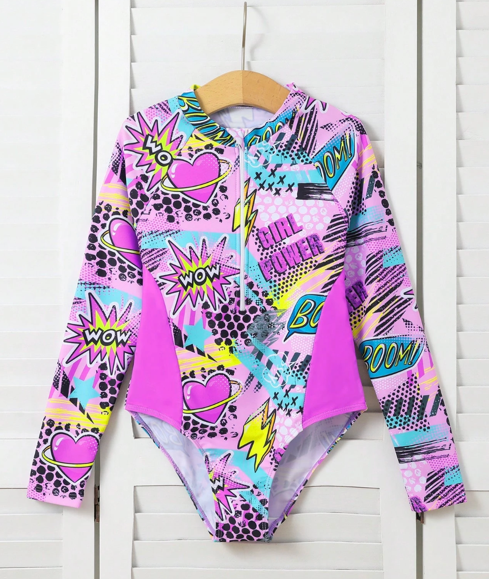 Traje de baño wow morado