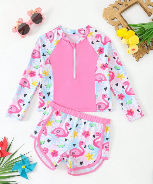 Traje de baño Flamingos short