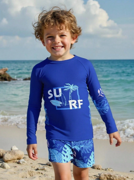 Traje de Baño niño surf azul