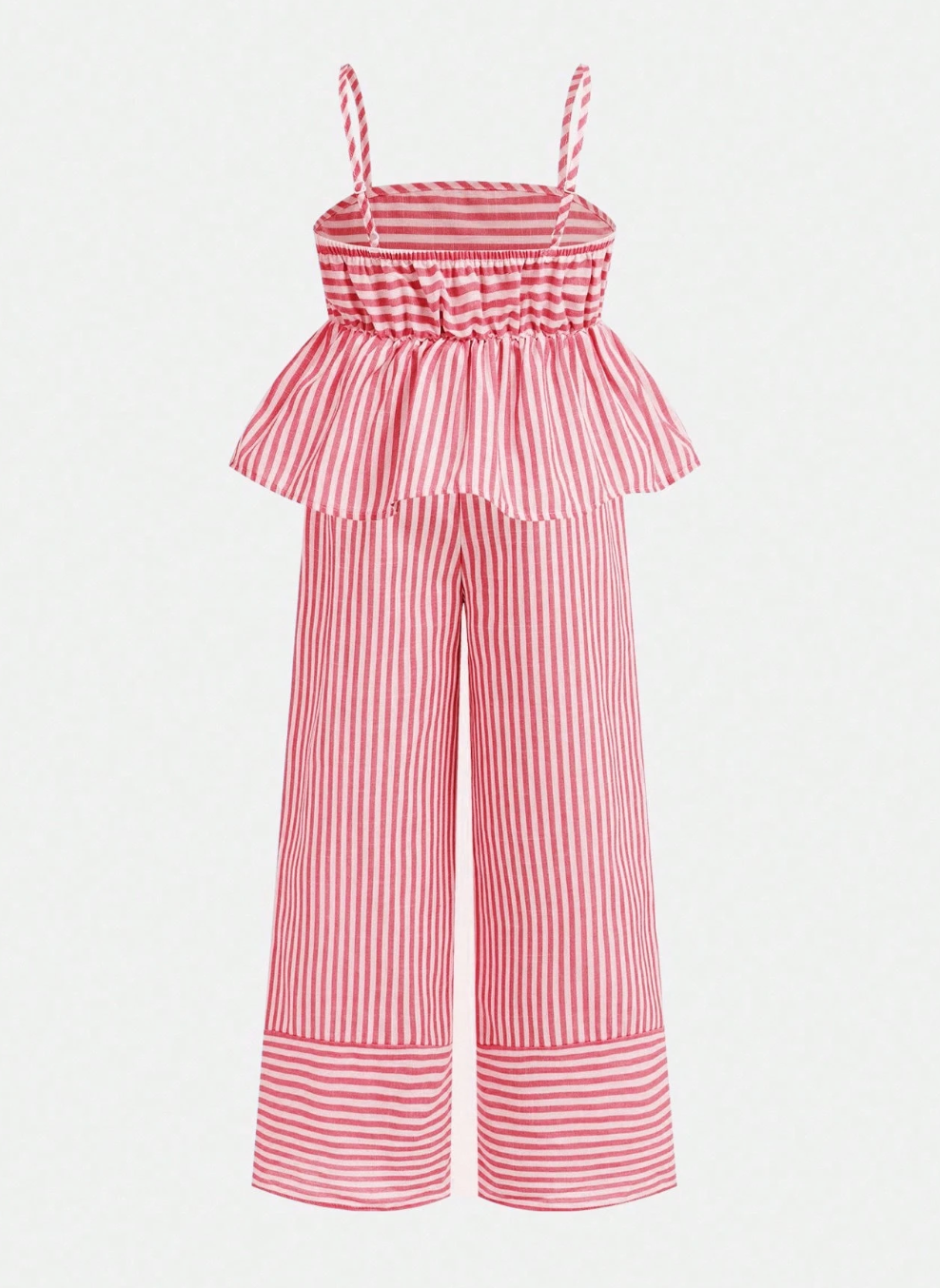 CONJUNTO rojo vino rayas