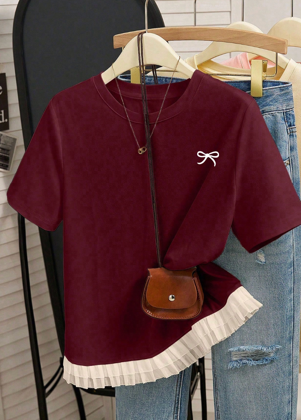 BLUSA ROJO VINO CHONGUITO
