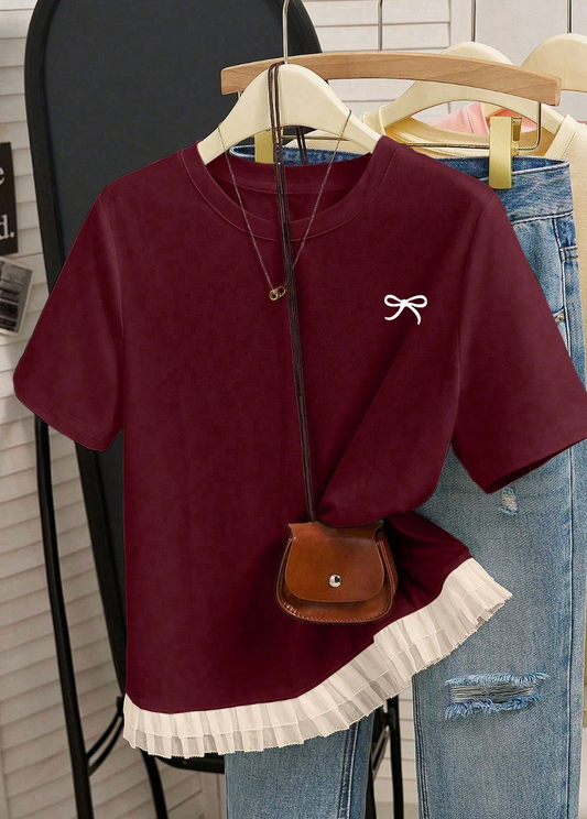 BLUSA ROJO VINO CHONGUITO