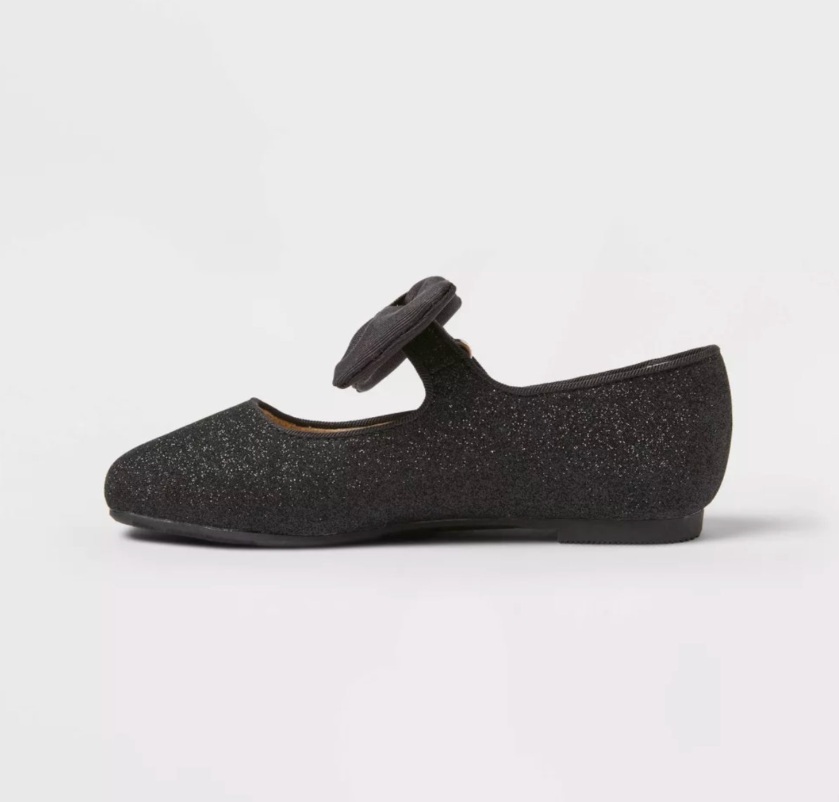 Flats Negras glitter chongo Cat&Jack niñas pequeñas