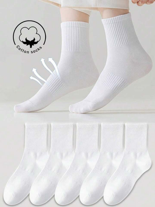 PAQUETE DE 5 PARES DE CALCETAS BLANCAS