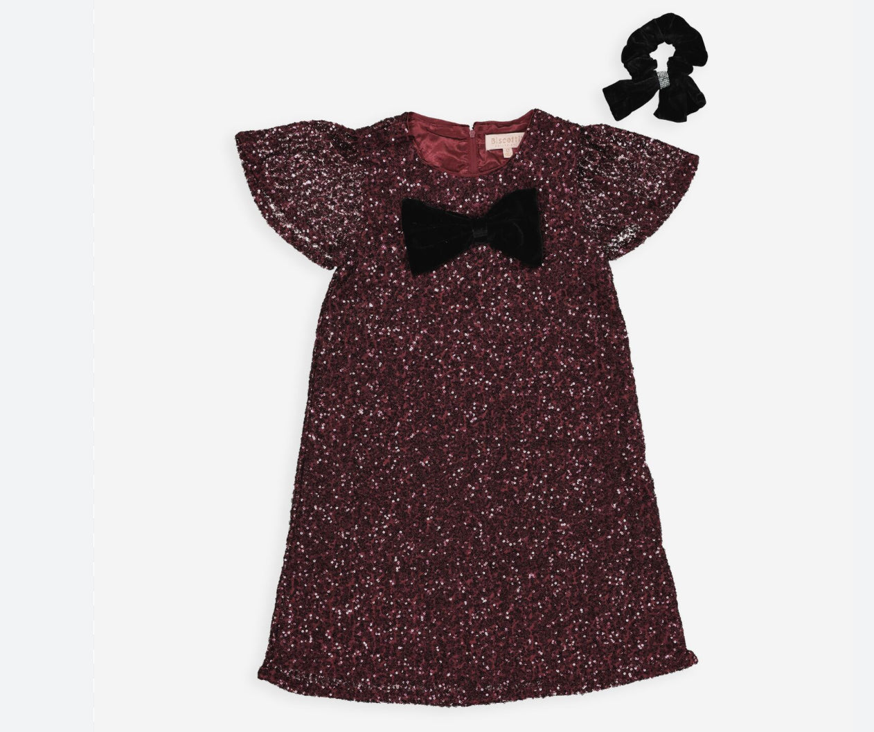 Vestido con lentejuelas moño negro