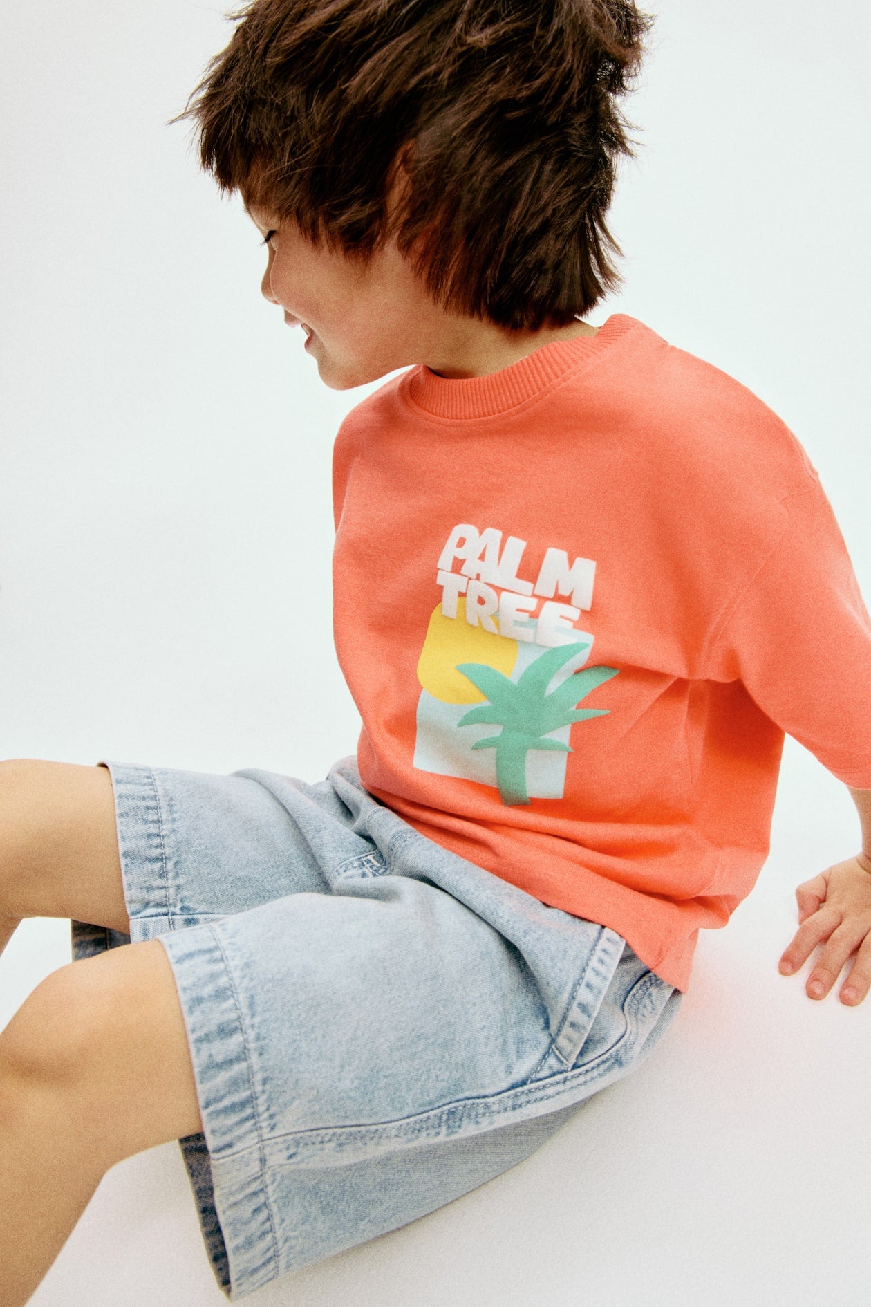 CAMISETA NARANJA PALM TREE