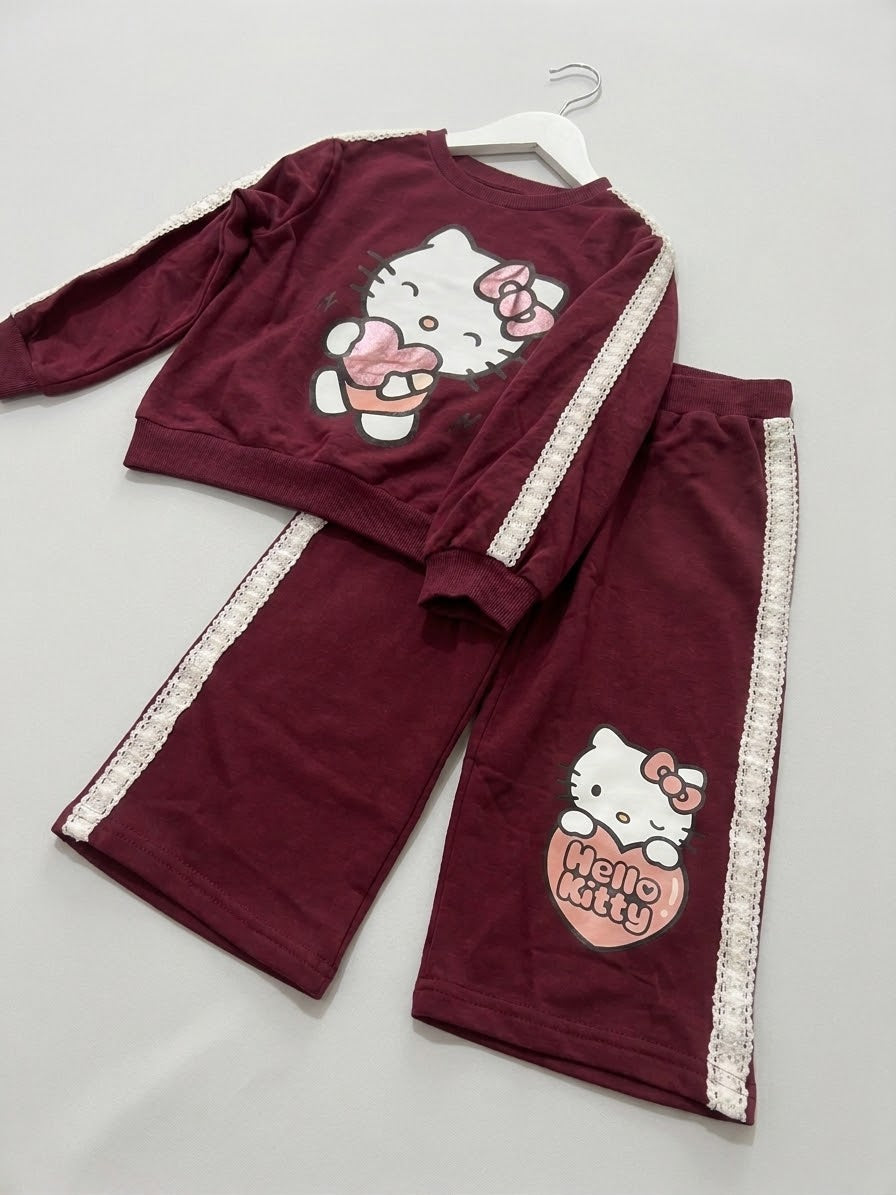 CONJUNTO HELLO KITTY rojo vino