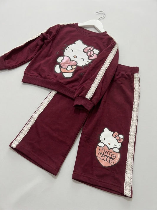 CONJUNTO HELLO KITTY rojo vino